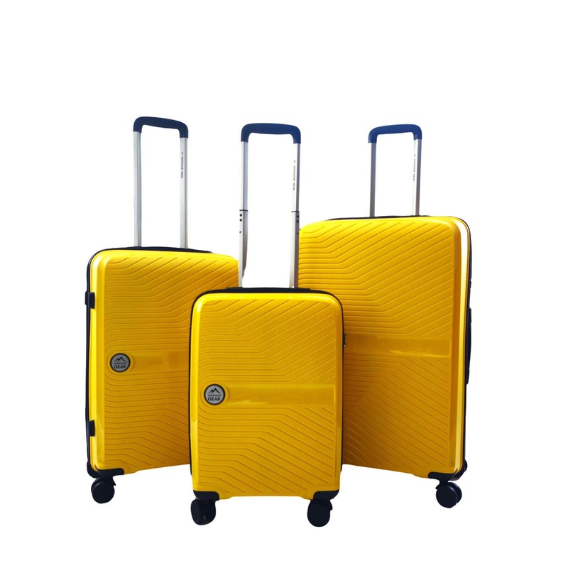 Acton Set of 3 Hard Shell Suitcase in Yellow