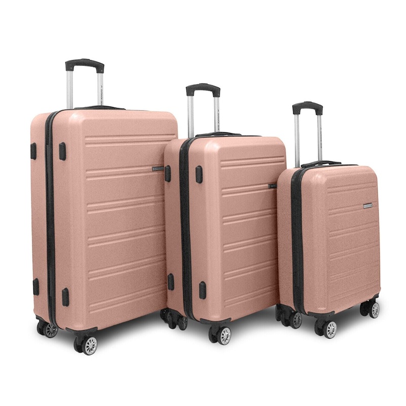 Alford Set of 3 Hard Shell Suitcase in Rose Gold