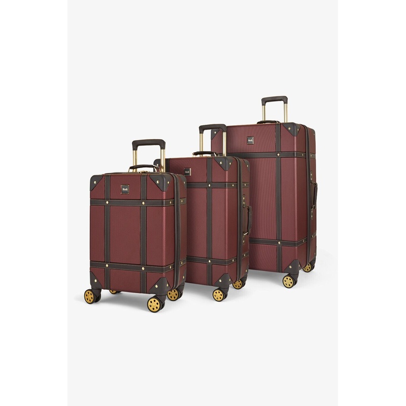 Alston Set of 3 Hard Shell Suitcase in Burgundy