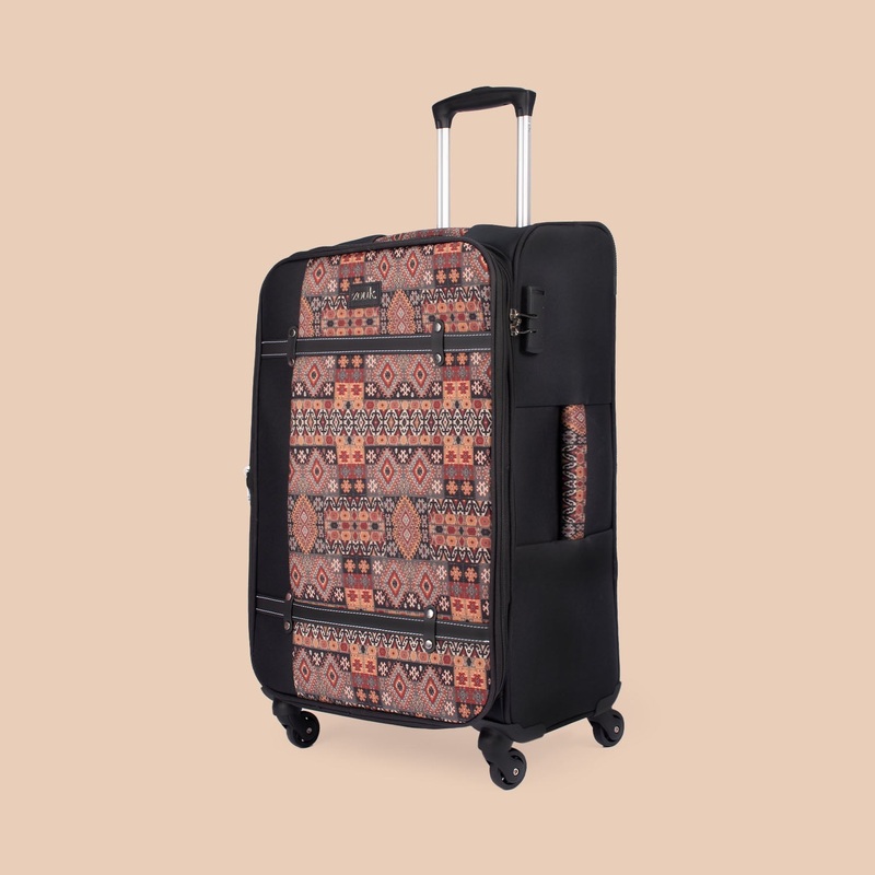 Banaras Elegance Saira Trolley Bag - (Black)