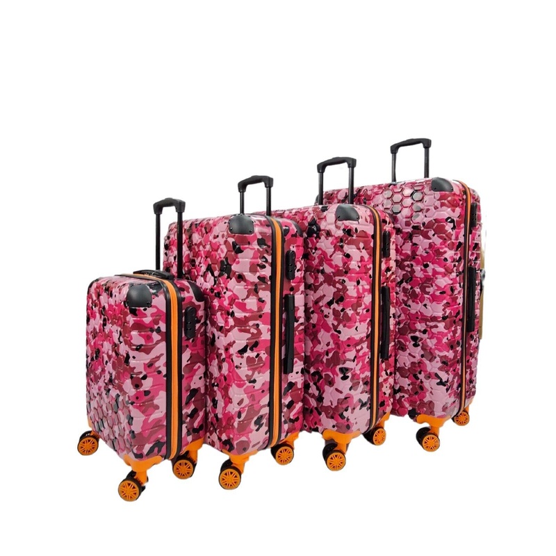 Brewood Set of 4 Hard Shell Suitcase in Pink
