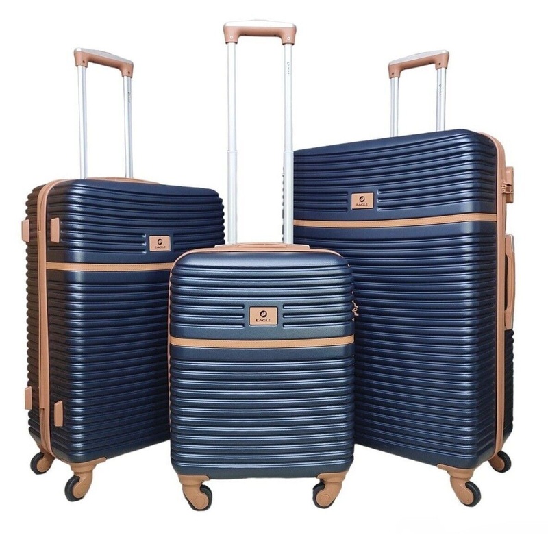 Caistor Set of 3 Hard Shell Suitcase in Navy
