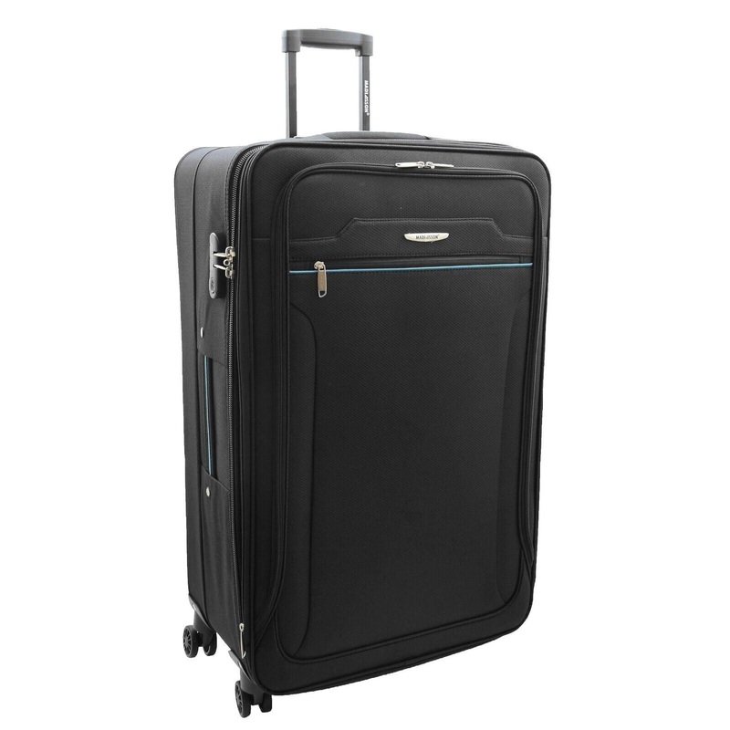 Cinderford Large Soft Shell Suitcase in Black