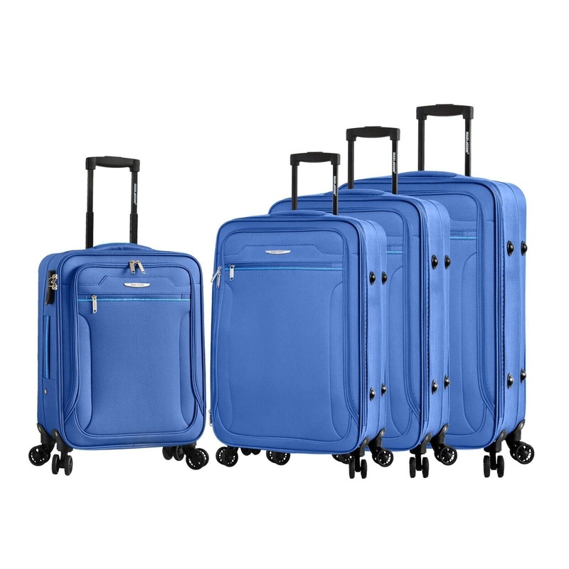 Cinderford Set of 4 Soft Shell Suitcase in Blue