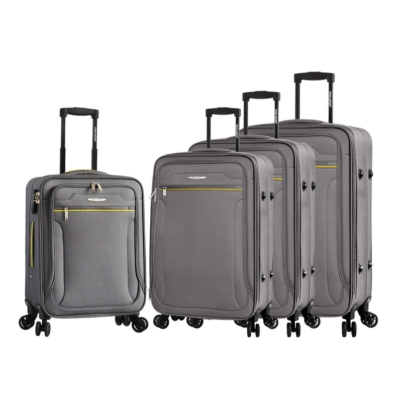 Cinderford Set of 4 Soft Shell Suitcase in Grey