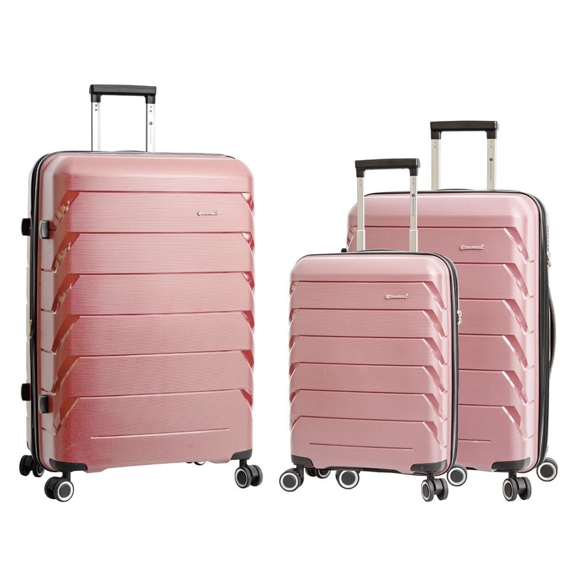 Cleckheaton Set of 3 Hard Shell Suitcase in Rose Gold