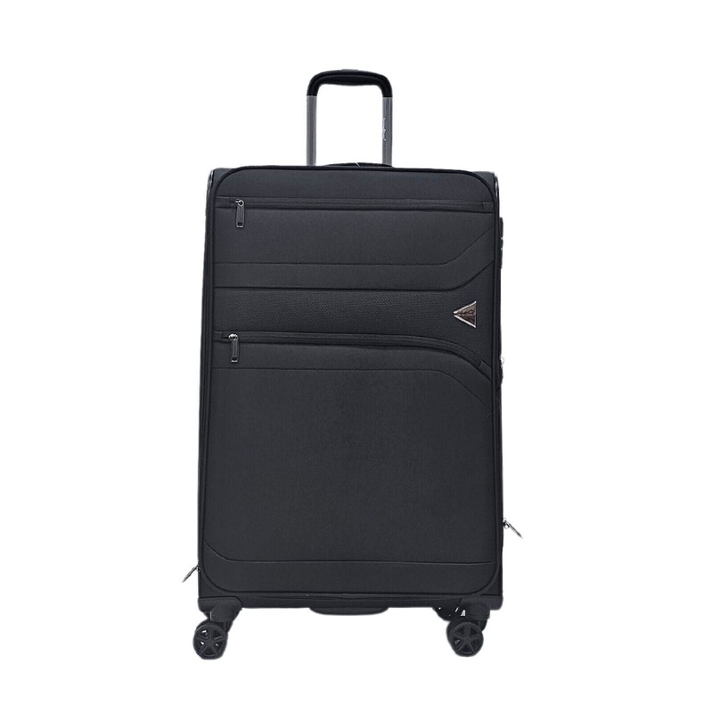 Corby Large Soft Shell Suitcase in Black