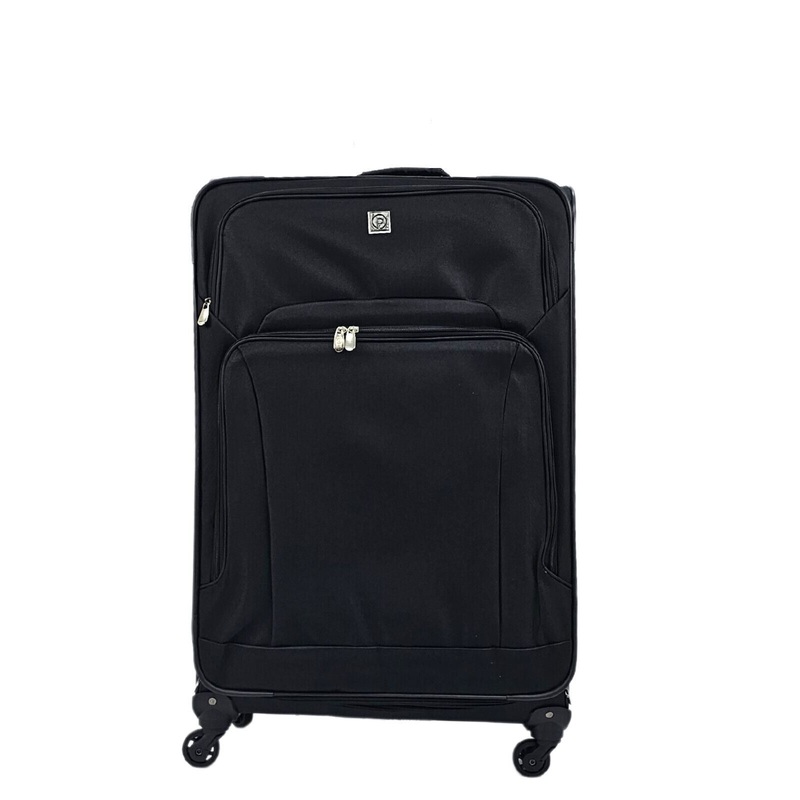 Corsham Large Soft Shell Suitcase in Black