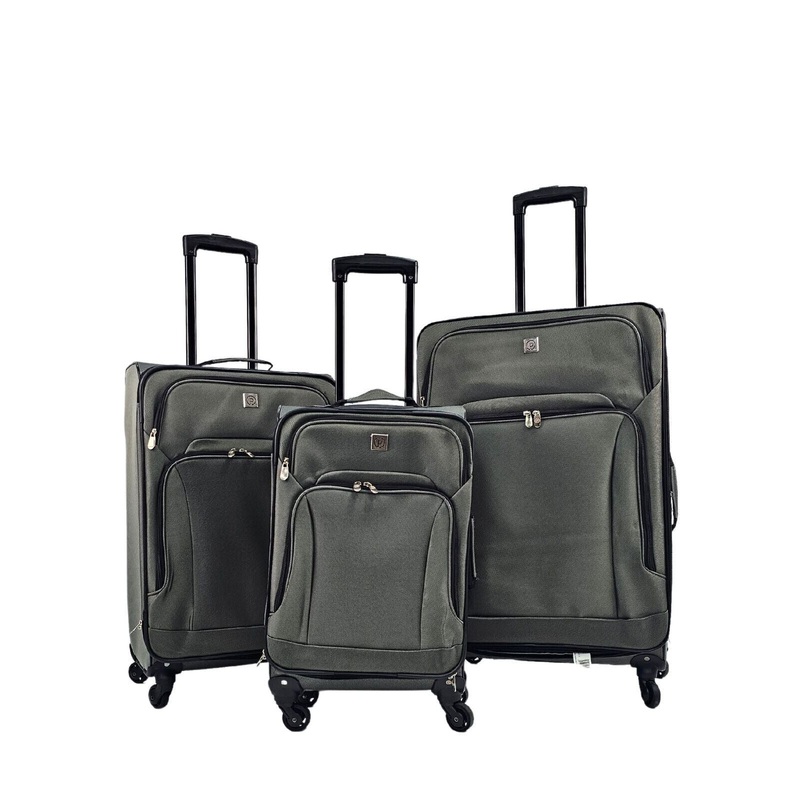 Corsham Set of 3 Soft Shell Suitcase in Grey