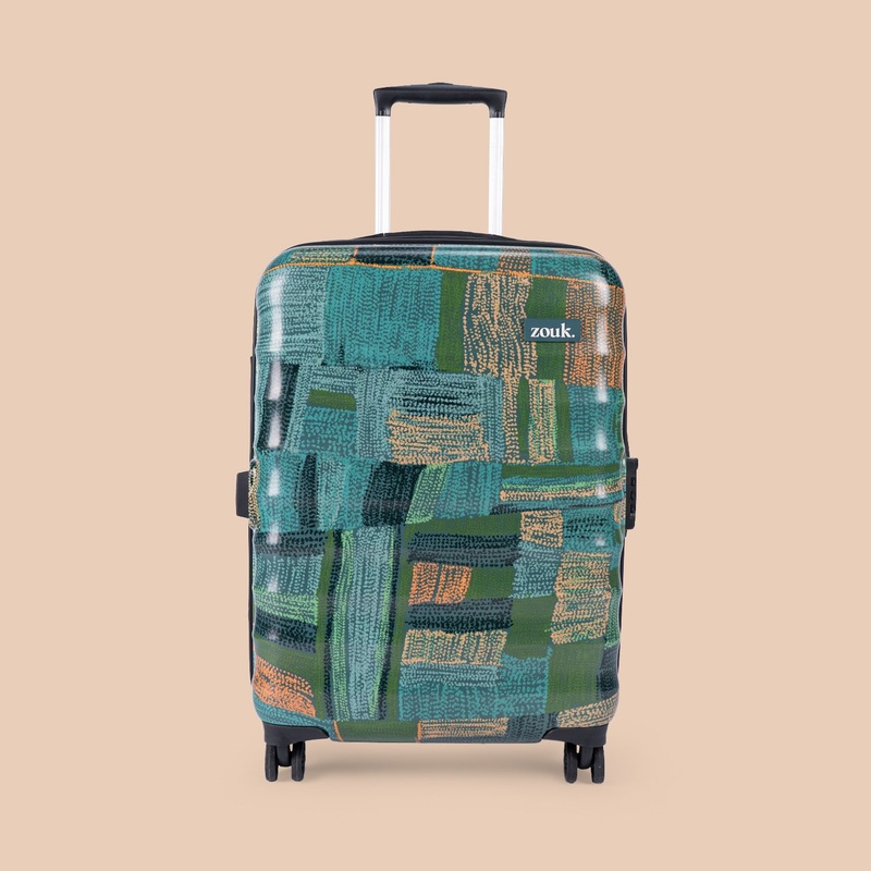 Indus Lattice Green Amorah Trolley Bag