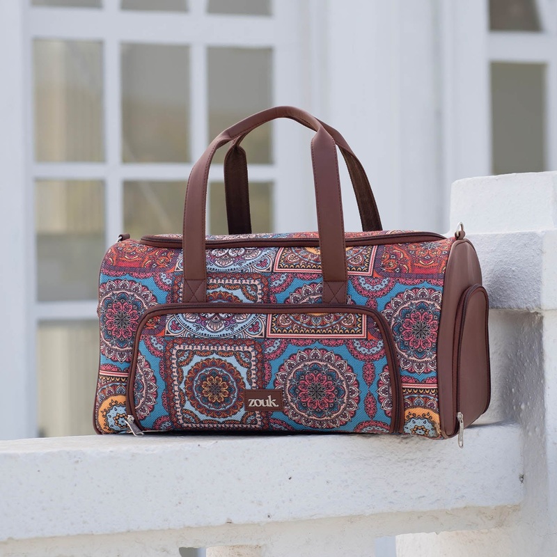 Multicolor Mandala Print Weekender Duffle Bag