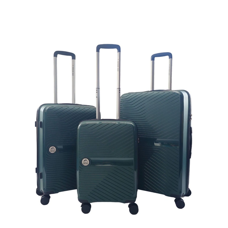 Acton Set of 3 Hard Shell Suitcase in Green