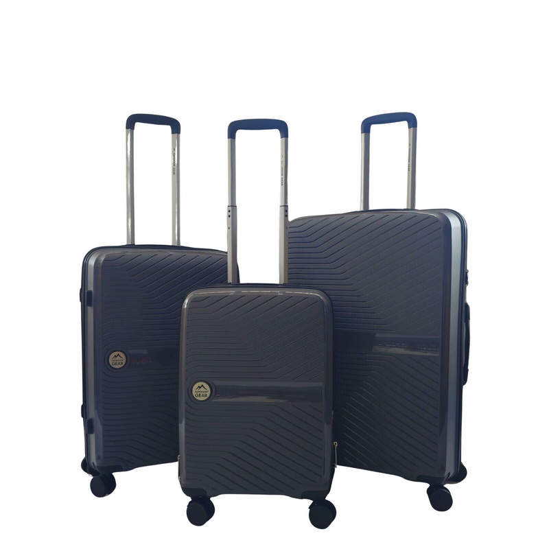 Acton Set of 3 Hard Shell Suitcase in Grey
