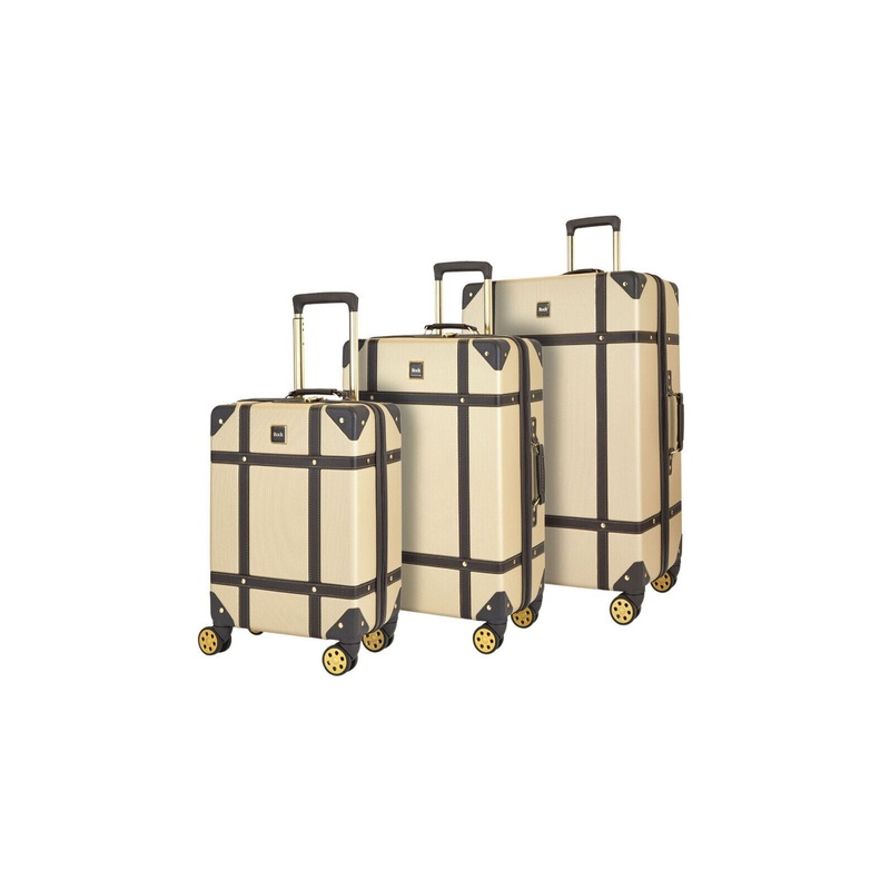 Alston Set of 3 Hard Shell Suitcase in Gold