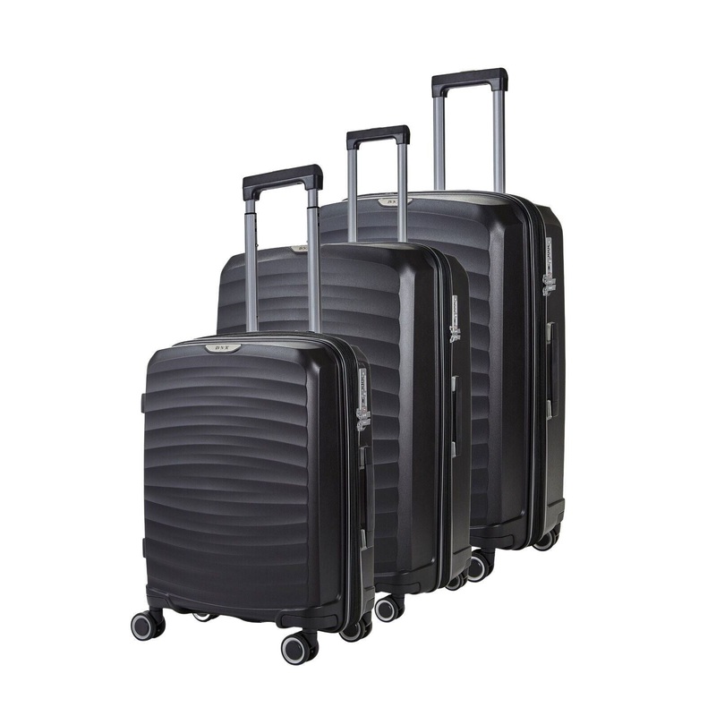 Alton Set of 3 Hard Shell Suitcase in Black