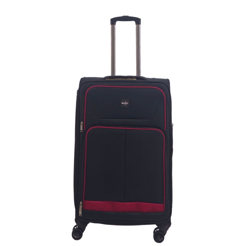 Andover Medium Soft Shell Suitcase in Black