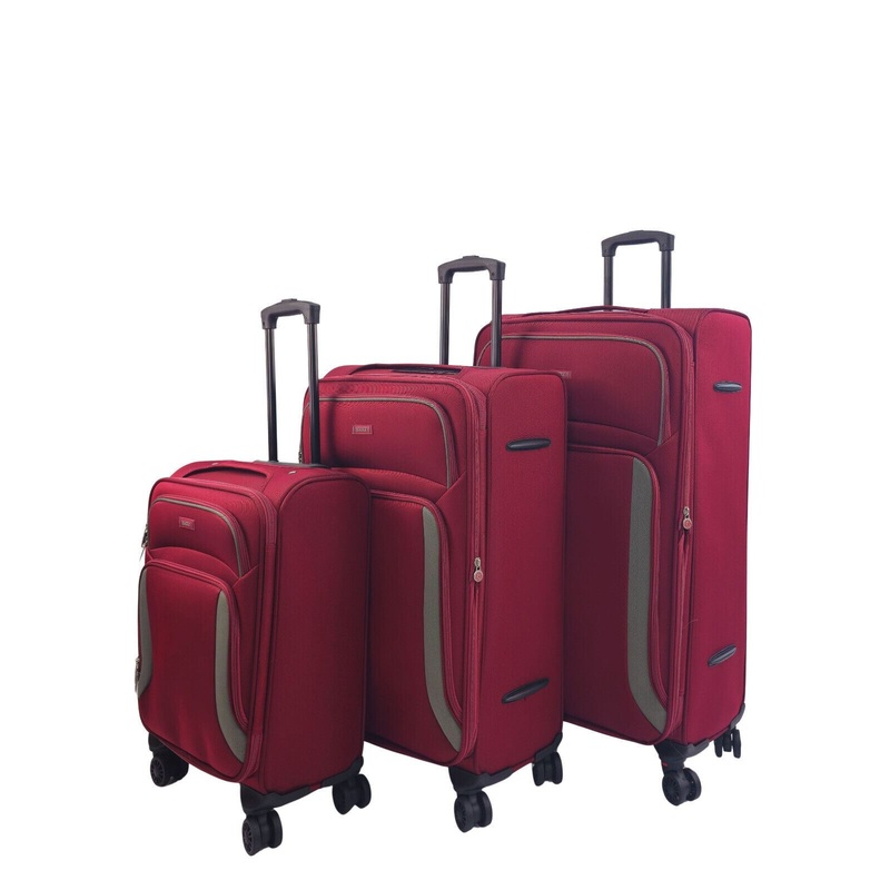 Arundel Set of 3 Soft Shell Suitcase in Burgundy