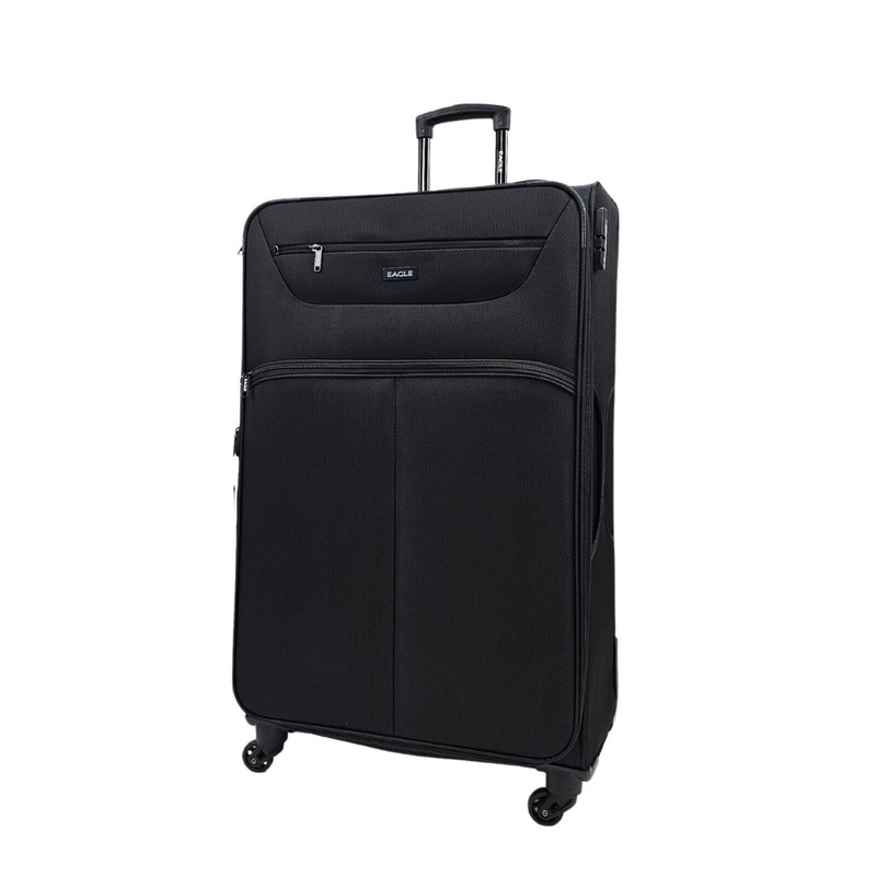 Ashford Extra Large Soft Shell Suitcase in Black