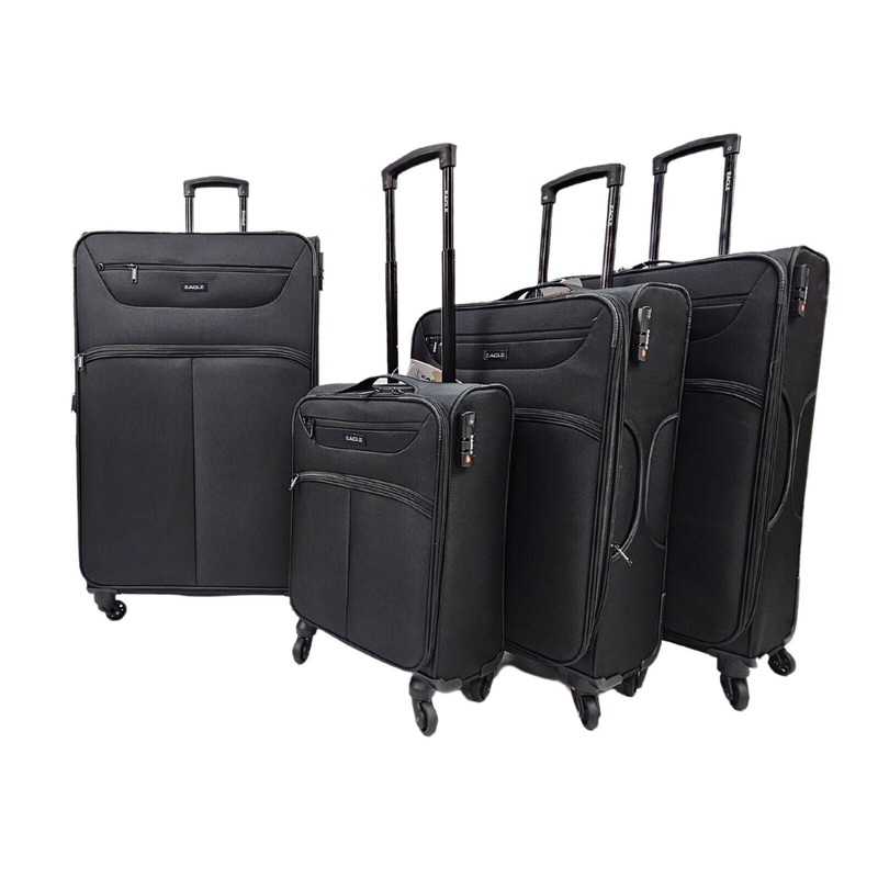Ashford Set of 4 Soft Shell Suitcase in Black