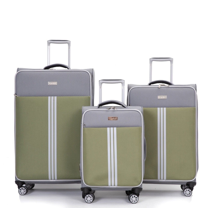 Beverley Set of 3 Soft Shell Suitcase in Grey