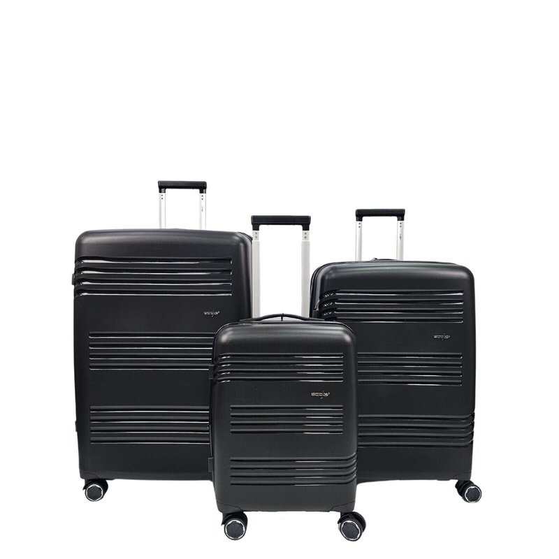Camborne Set of 3 Hard Shell Suitcase in Black