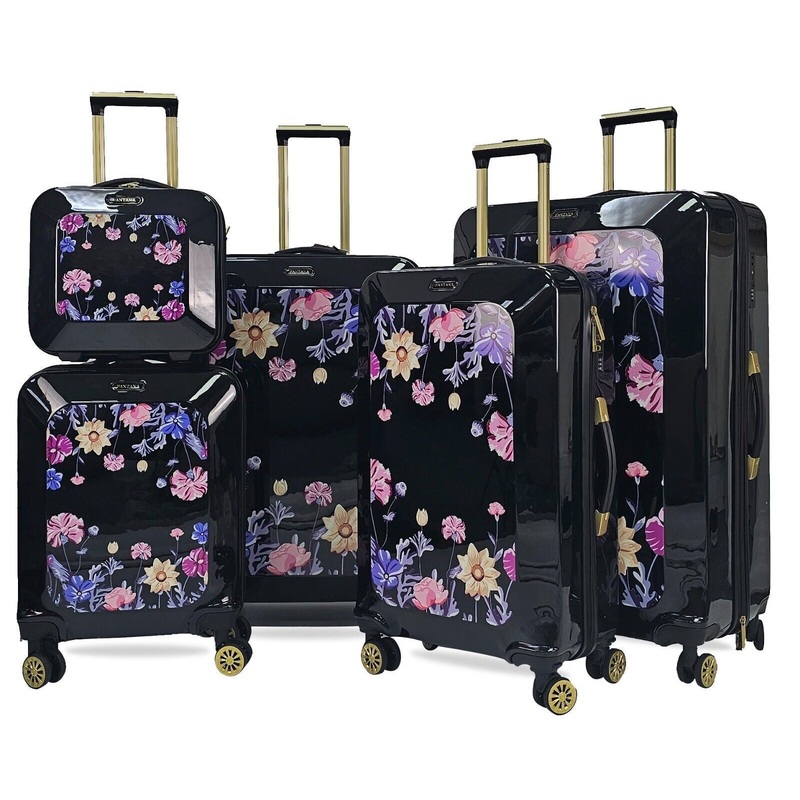 Canvey Set of 4 Hard Shell Suitcase in Black