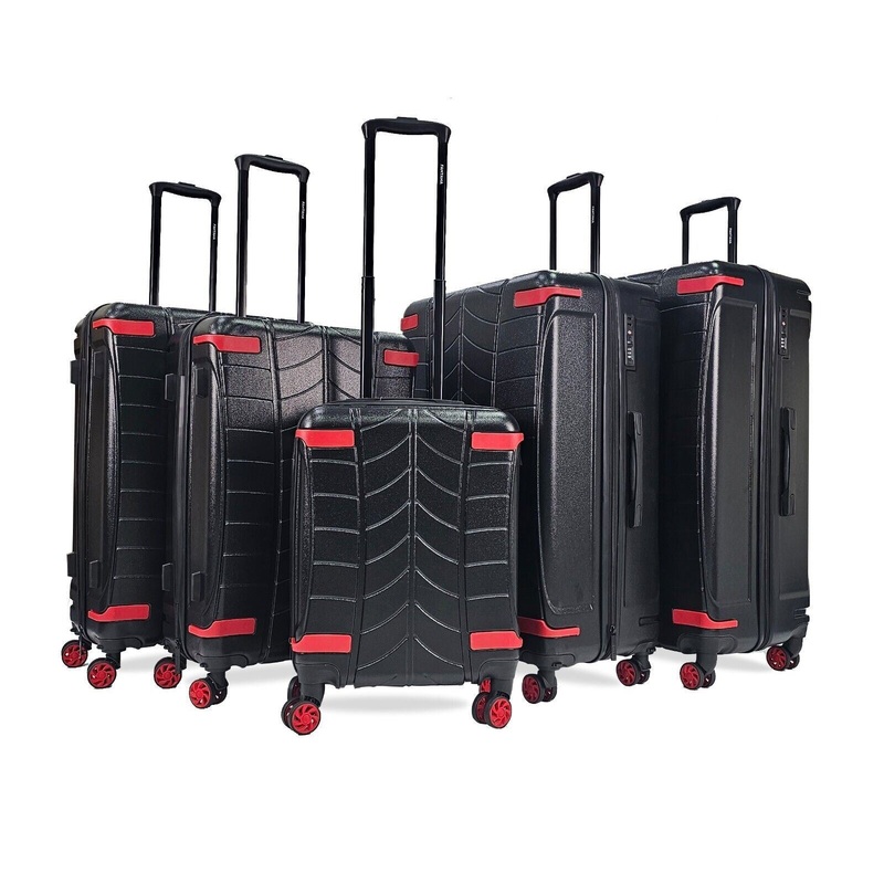 Chilton Set of 5 Hard Shell Suitcase in Black