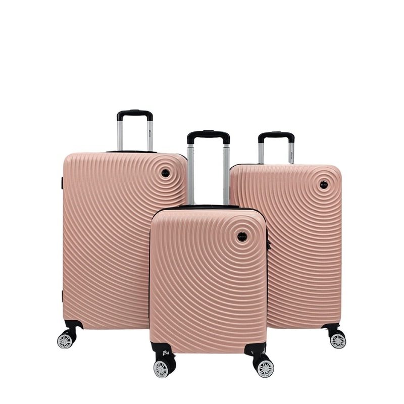 Chorley Set of 3 Hard Shell Suitcase in Rose Gold