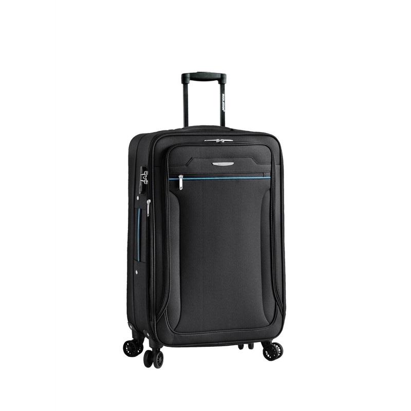 Cinderford Medium Soft Shell Suitcase in Black