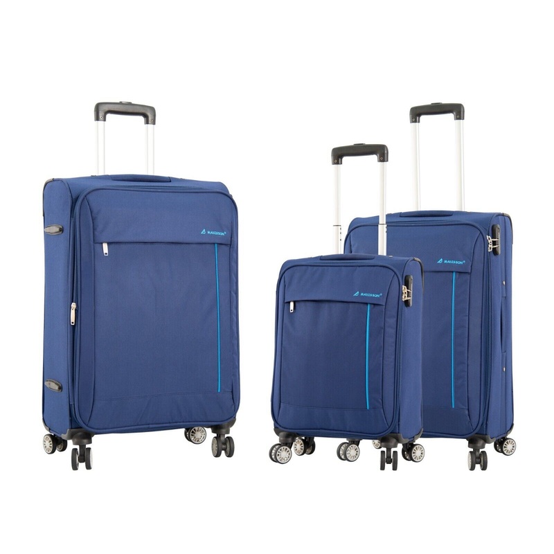 Clevedon Set of 3 Soft Shell Suitcase in Blue