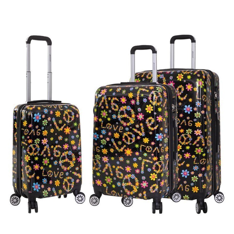 Corbridge Set of 3 Hard Shell Suitcase in Love