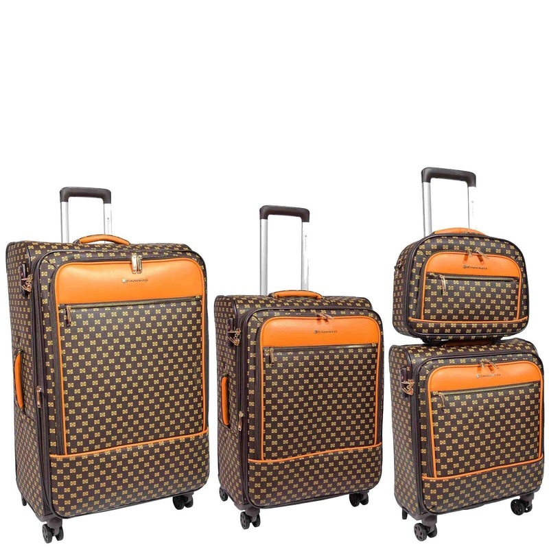 Corringham Set of 4 Soft Shell Suitcase in Coffee