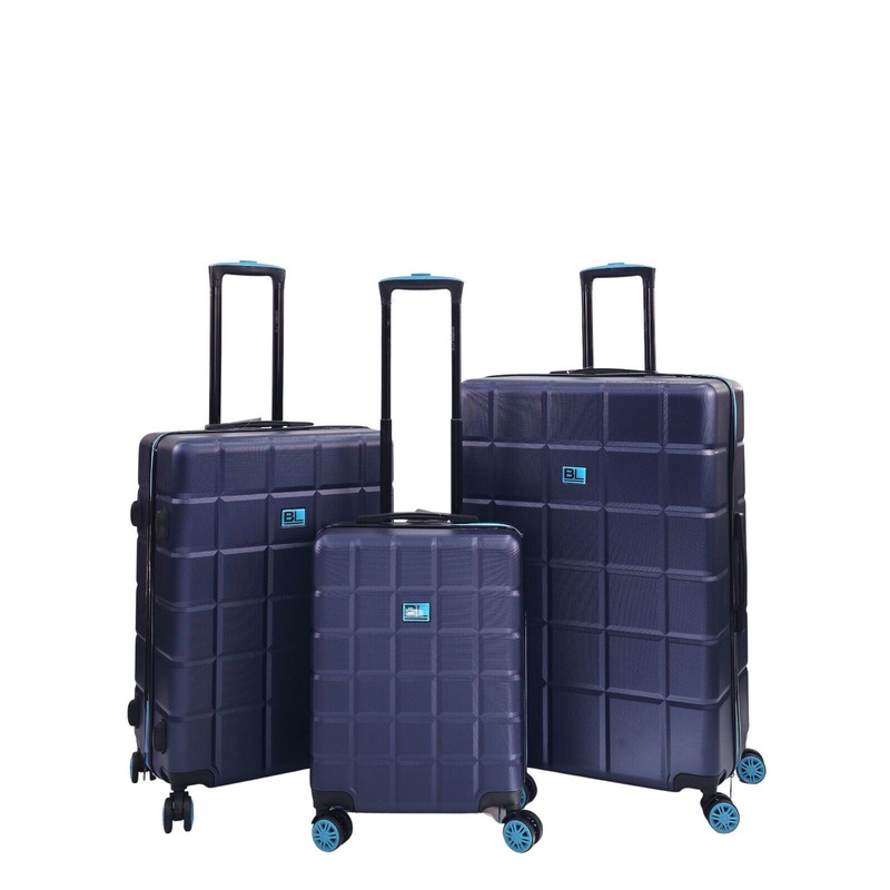 Coulsdon Set of 3 Soft Shell Suitcase in Navy