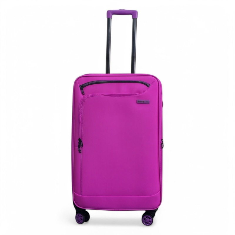 Handa Medium Soft Shell Suitcase in Pink