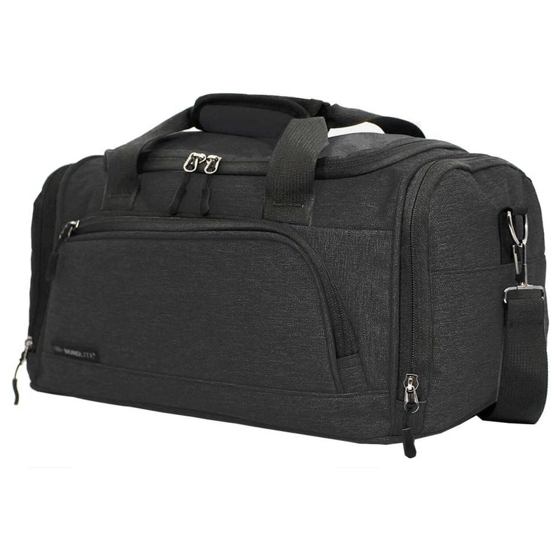 Holdall Carry On 40x 20 x25cm Under-seat Travel Duffel Bag for Ryanair, Easy Jet Black