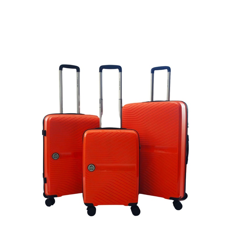 Acton Set of 3 Hard Shell Suitcase in Orange