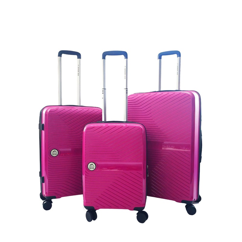 Acton Set of 3 Hard Shell Suitcase in Pink