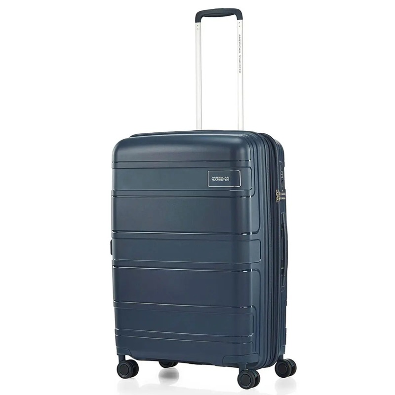 American Tourister Light Max 69 cm Expandable Spinner Suitcase - Navy