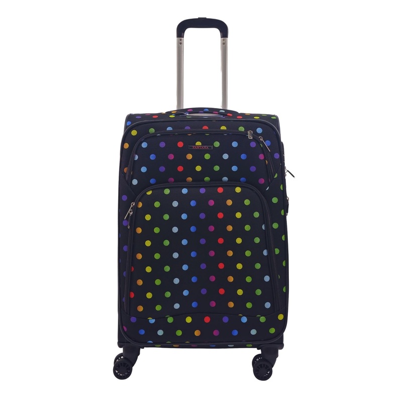 Ashbourne Medium Soft Shell Suitcase in Dots
