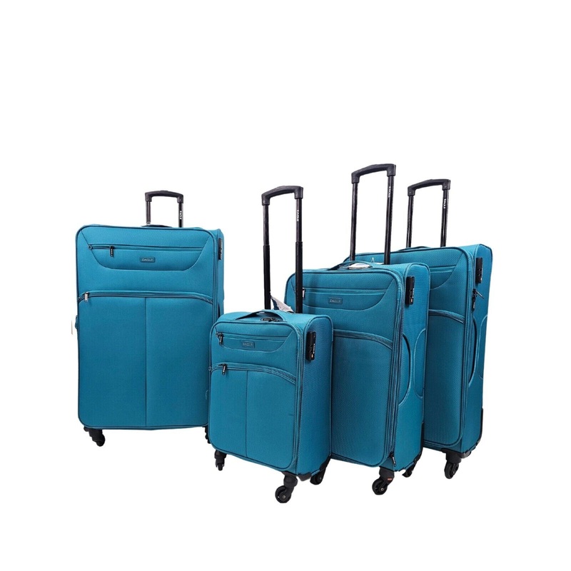 Ashford Set of 4 Soft Shell Suitcase in Teal