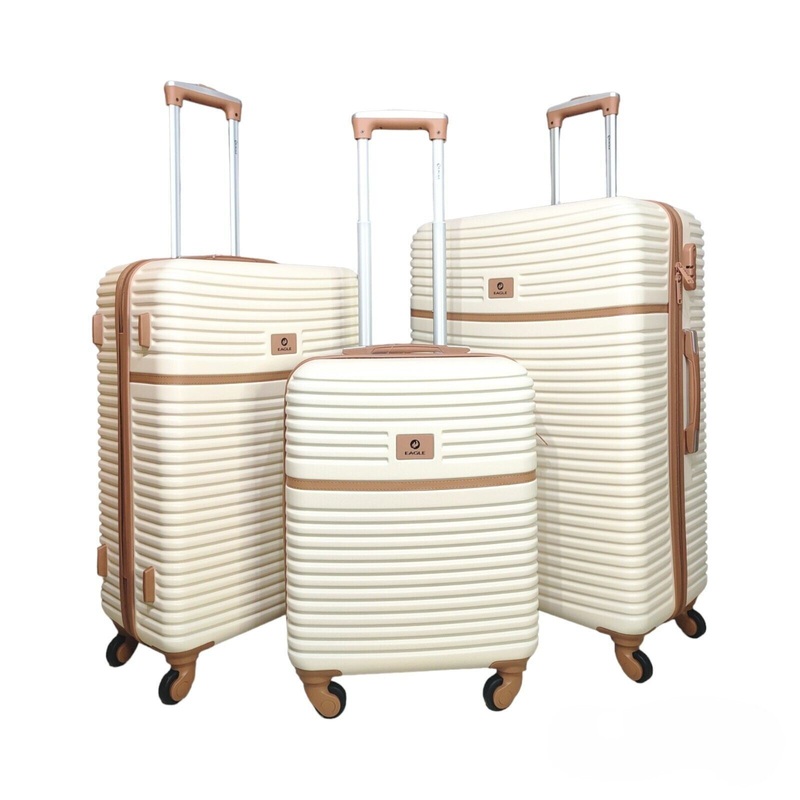 Caistor Set of 3 Hard Shell Suitcase in Cream