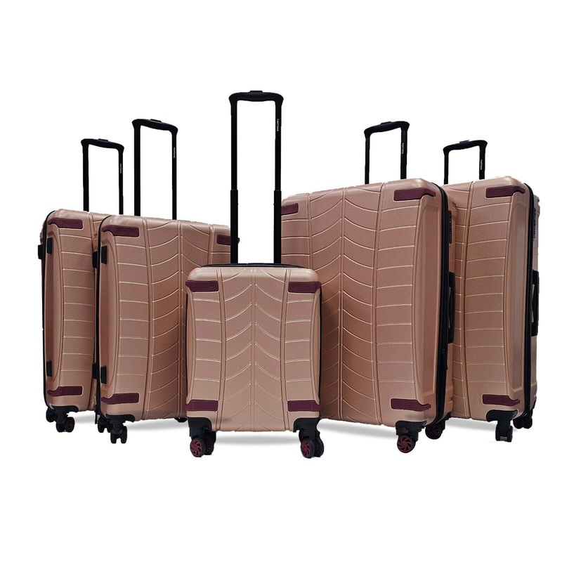 Chilton Set of 5 Hard Shell Suitcase in Rose Gold