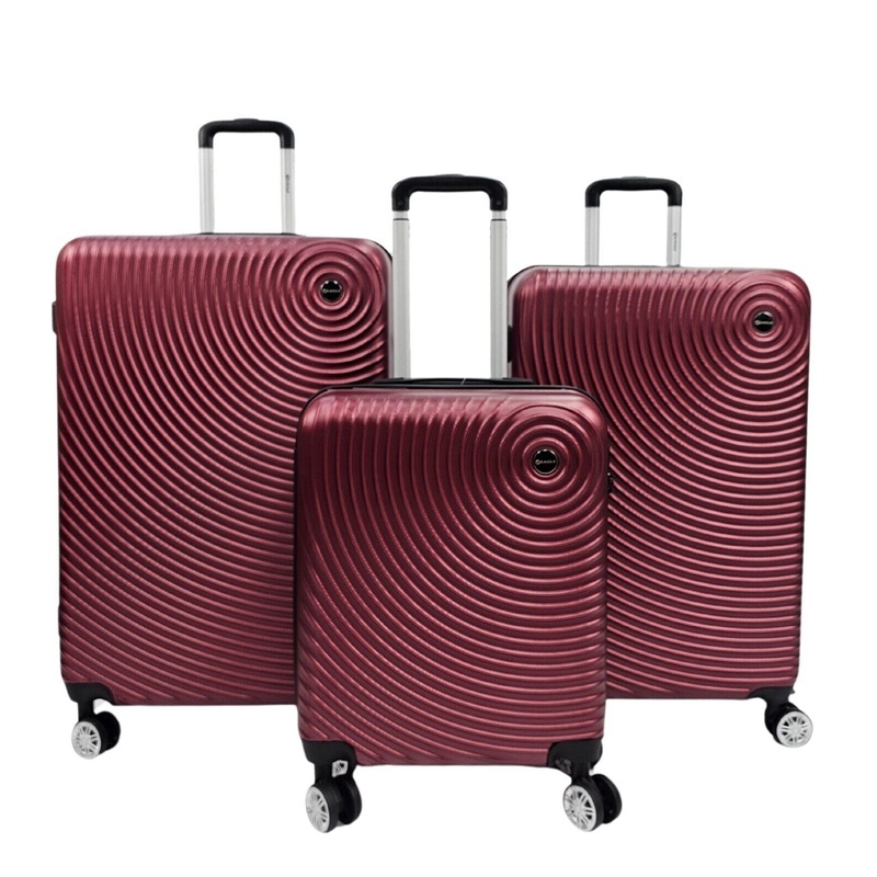 Chorley Set of 3 Hard Shell Suitcase in Burgundy