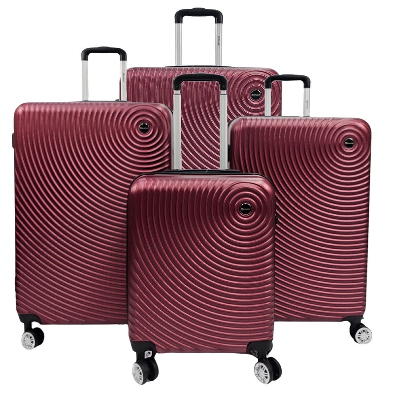 Chorley Set of 4 Hard Shell Suitcase in Burgundy