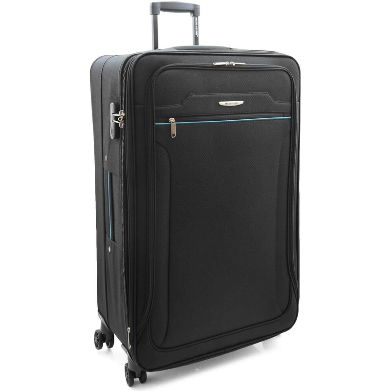 Cinderford Extra Large Soft Shell Suitcase in Black