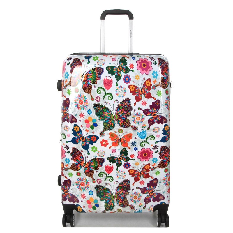 Corbridge Large Hard Shell Suitcase in Butterfly