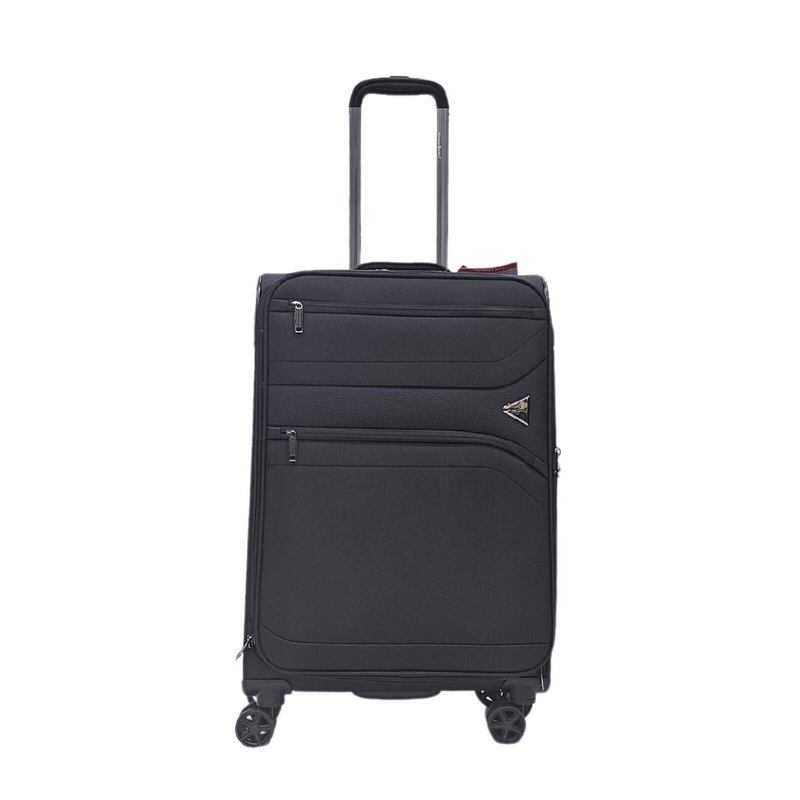 Corby Medium Soft Shell Suitcase in Black