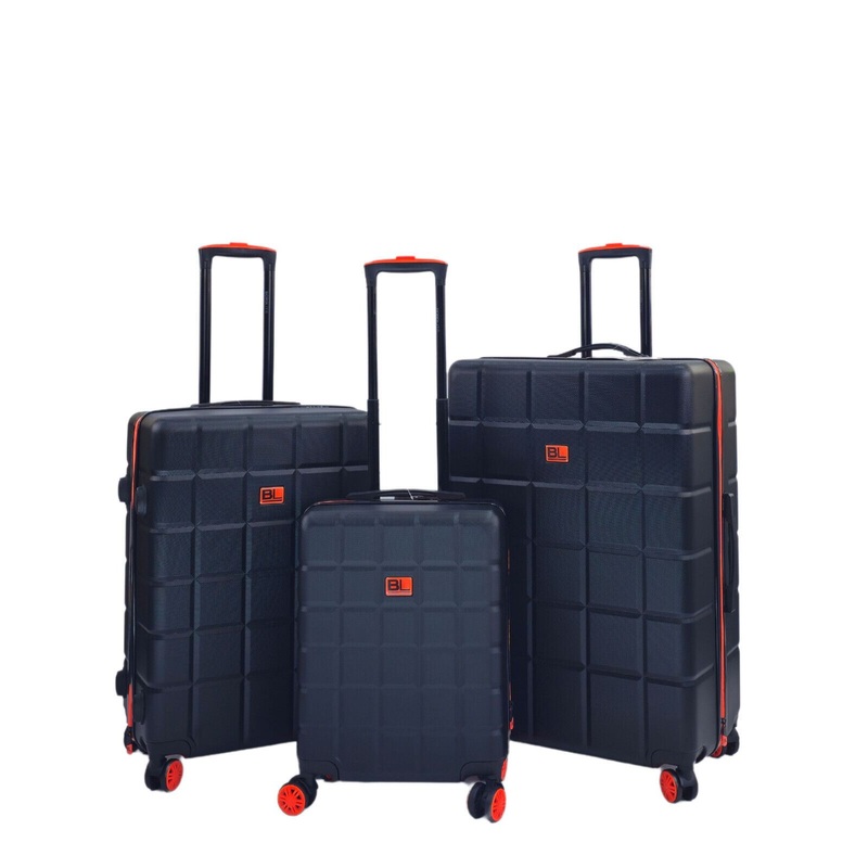 Coulsdon Set of 3 Soft Shell Suitcase in Black
