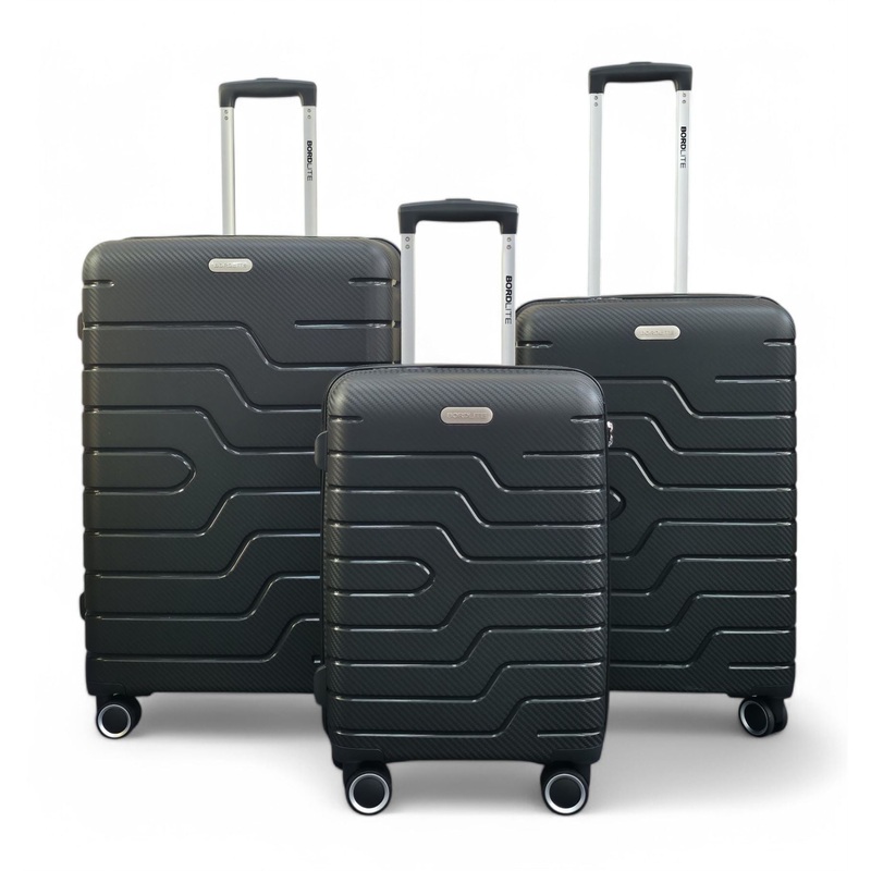 Kariya Set of 3 Hard Shell Suitcase in Black