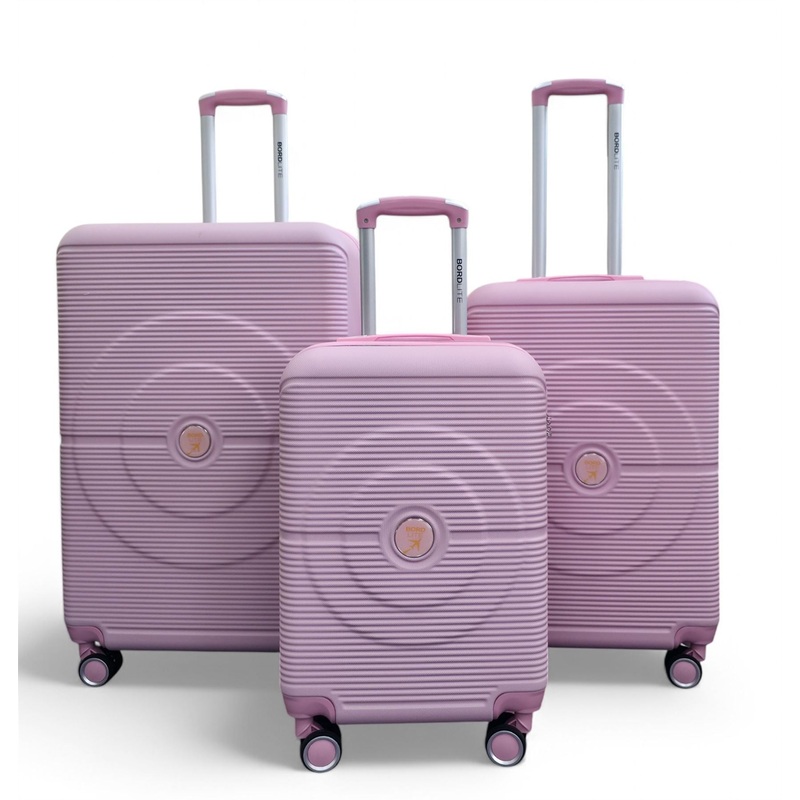 Seto Set of 3 Hard Shell Suitcase in Pink